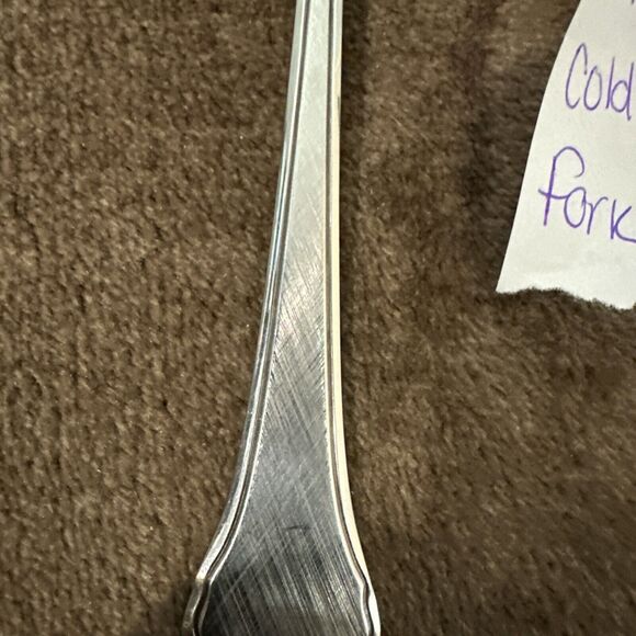 Oneida SUMMER MIST AUTUMN GLOW Cold Meat Serving Fork Wm A Rogers 8.5” - Picture 3 of 10